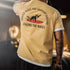 Premium Men's Vintage Foam Print T-Shirt – Heavyweight Yellow Cotton Crew Neck Tee, Loose Fit Summer Streetwear